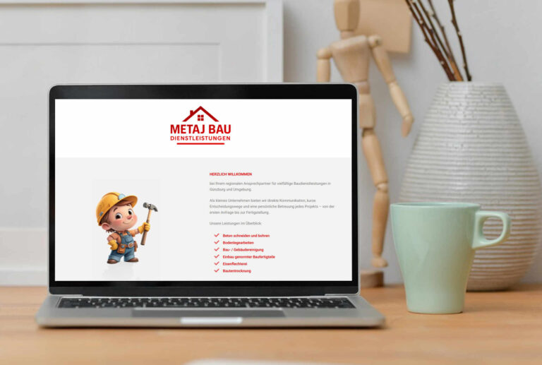 Webseite - Metaj Bau Dienstleistungen Günzburg